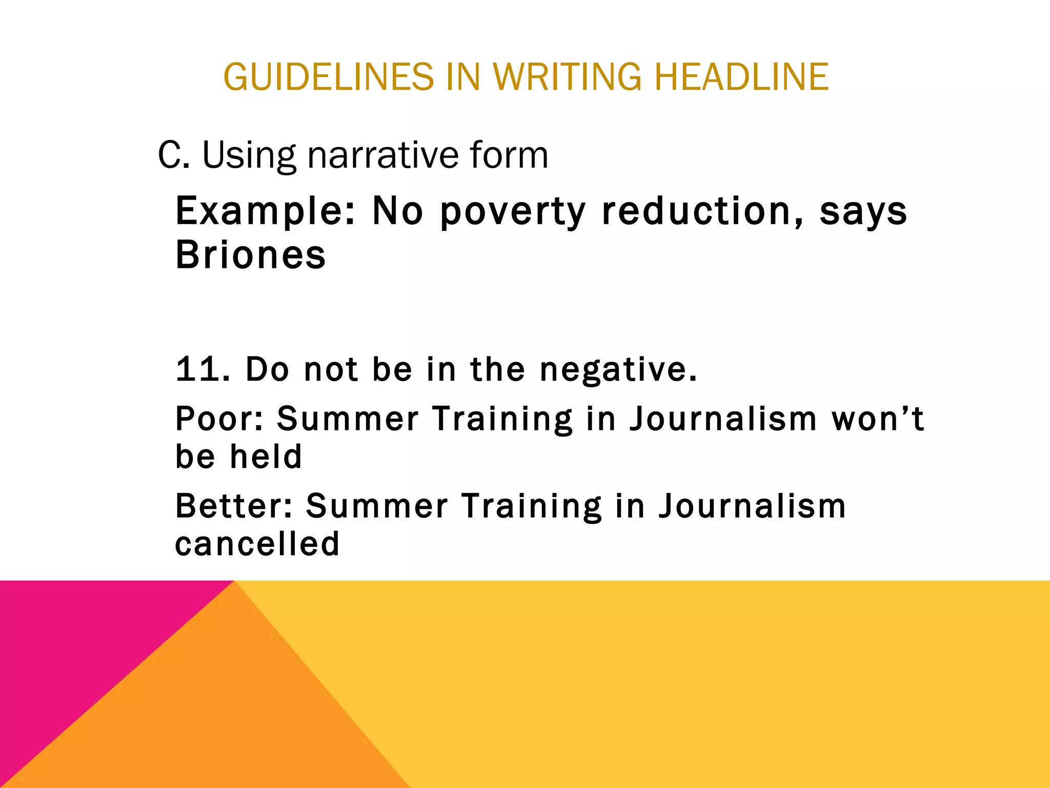 copy reading and headline writing | PPT | Desktop Publishing | Computer ...