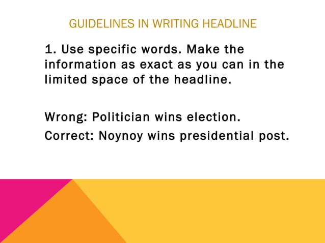copy reading and headline writing | PPT | Desktop Publishing | Computer ...