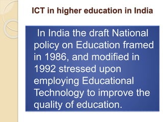 Modified Ict ICT IN EDUCATION INDIA | PPTX