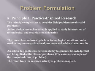 Information Systems Action design research method | PPTX