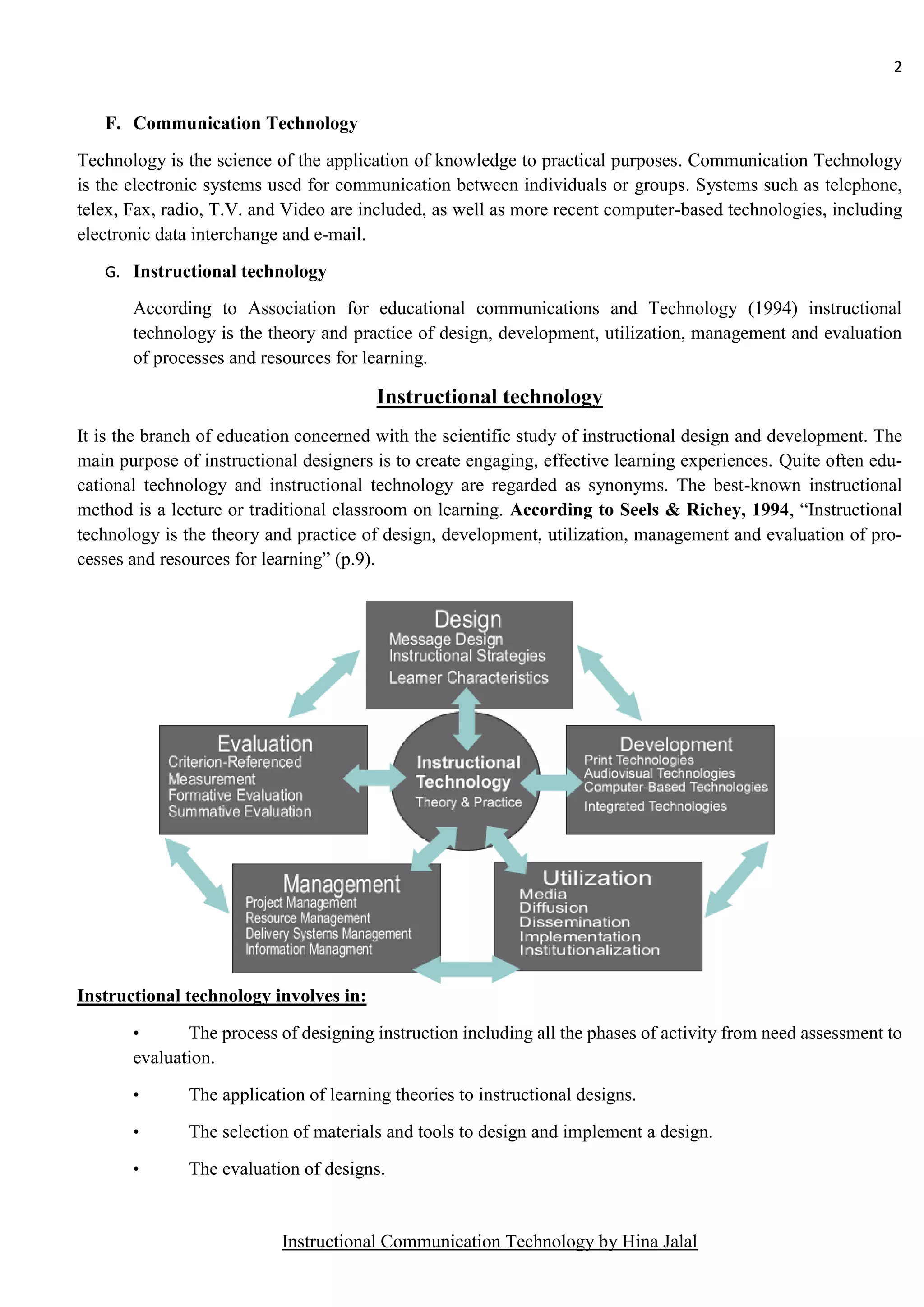 Instructional Communication Technology (BEd secondary) PDF