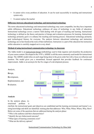 Instructional Communication Technology (BEd secondary) | PDF