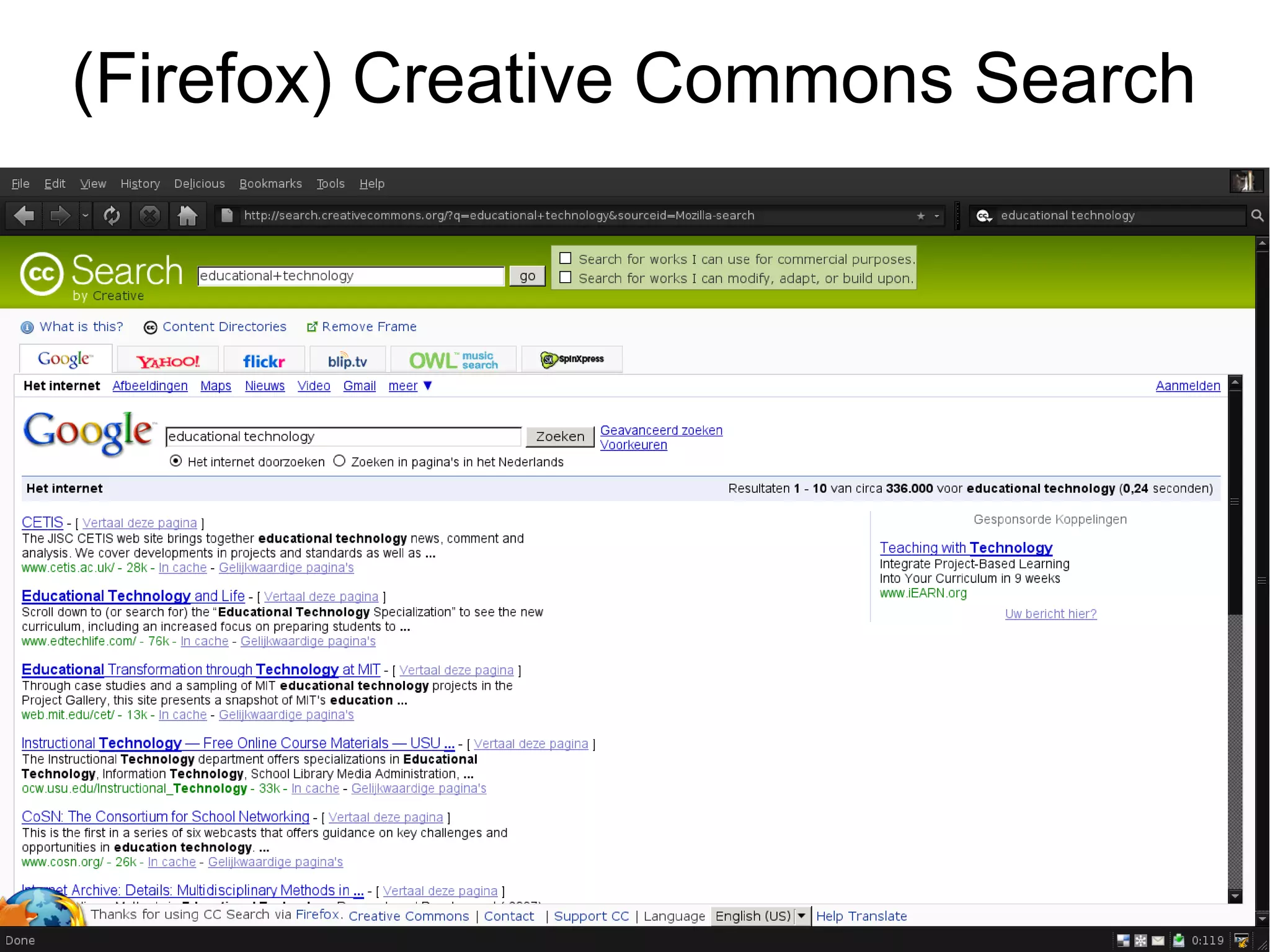 (Firefox) Creative Commons Search
 