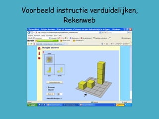 Voorbeeld instructie verduidelijken, Rekenweb 