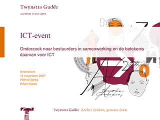 ICT-event Onderzoek naar bestuurders in samenwerking en de betekenis daarvan voor ICT 
