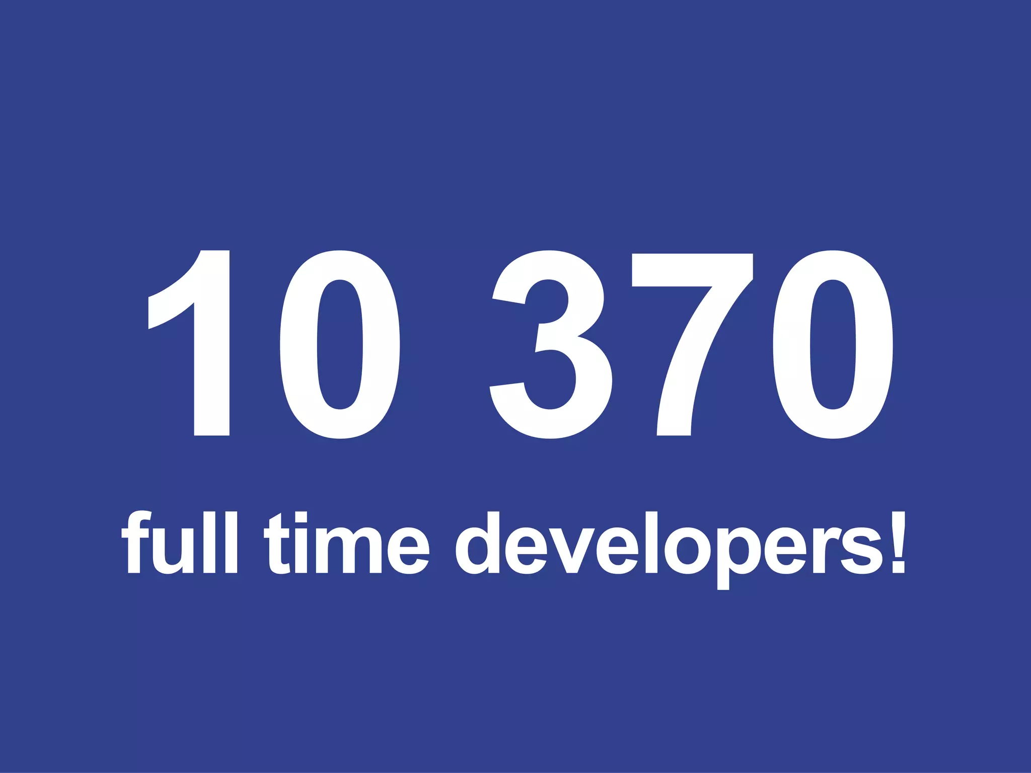 10 370
full time developers!
 