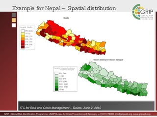 Example for Nepal – Spatial distribution 