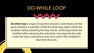 While Loop Processing Data Technically advancement on technology inc | PPTX