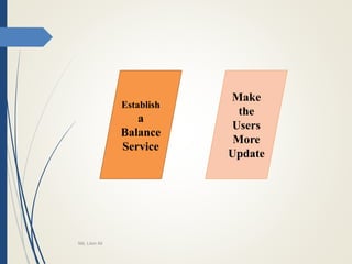 Establish
a
Balance
Service
Make
the
Users
More
Update
Md. Liton Ali
 