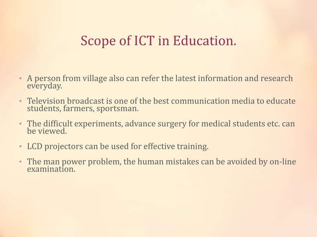 ICT in Education ppt | PPTX | Internet | Computing