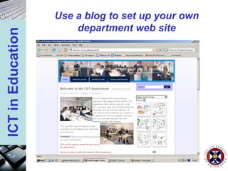 Use a blog to set up your own department web site 