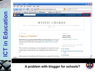A problem with blogger for schools? 