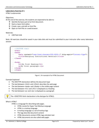Ict internet and html | PDF | Web Design and HTML | Internet