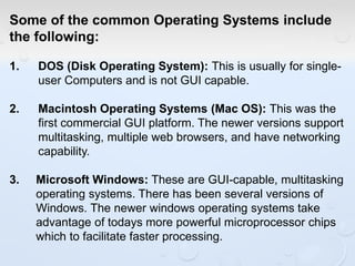 ICT - Lecture Notes 4.pdf | Operating Systems | Computer Software and ...