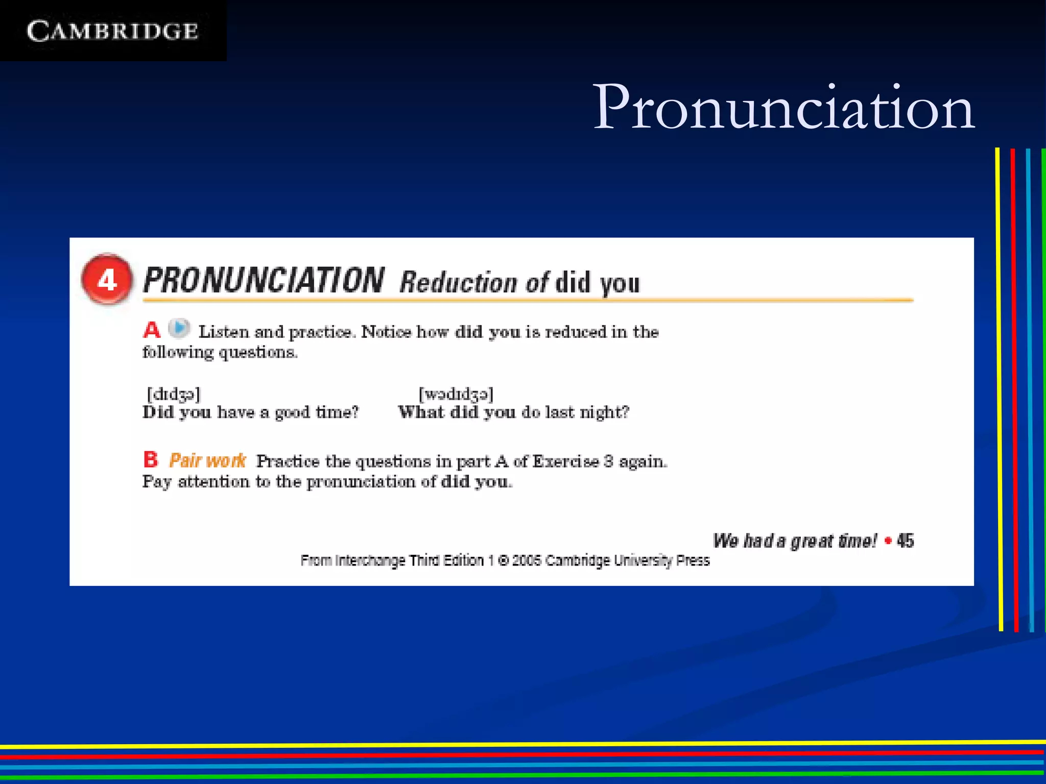 Pronunciation 