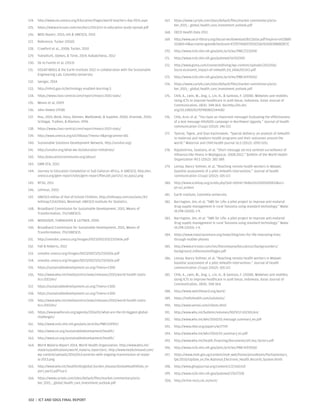 124.	 http://www.uis.unesco.org/Education/Pages/world-teachers-day-2015.aspx
125.	 https://www.ericsson.com/res/docs/2013/ict-in-education-study-spread.pdf
126.	 MDG Report, 2015; UIS  UNESCO, 2015
127.	 Reference: Tucker (2010)
128.	 Crawford et al., 2008; Tucker, 2010
129.	 Yukselturk, Ozekes,  Türel, 2014; Kabakchieva, 2012
130.	 De la Fuente et al. (2013)
131.	 OSSAP-MDGS  the Earth Institute 2012 in collaboration with the Sustainable
Engineering Lab, Columbia University
132.	 Iyengar, 2014
133.	 http://mhrd.gov.in/technology-enabled-learning-3
134.	 https://www.class-central.com/report/moocs-2015-stats/
135.	 Means et al, 2009
136.	 John Dewey (1938)
137.	 Hou, 2015; Bonk, Hara, Dennen, Malikowski,  Supplee, 2000; Hramiak, 2010;
Schlagal, Trathen,  Blanton, 1996
138.	 https://www.class-central.com/report/moocs-2015-stats/
139.	 http://www.unesco.org/uil/litbase/?menu=4programme=181
140.	 Sustainable Solutions Development Network, http://unsdsn.org/
141.	 http://unsdsn.org/what-we-do/education-initiatives/
142.	 http://educationcommission.org/about/
143.	 GMR EFA, 2015
144.	 Journey to Education Completion in Sub-Saharan Africa, © UNESCO, http://en.
unesco.org/gem-report/sites/gem-report/files/all_part2v2_no_pass2.png
145.	 RFSU, 2011
146.	 Lehman, 2003
147.	 UNESCO eAtlas of Out-of-School Children, http://tellmaps.com/uis/oosc/#!/
tellmap/131424561, Montreal: UNESCO Institute for Statistics.
148.	 Broadband Commission for Sustainable Development, 2015, Means of
Transformation, ITU/UNESCO.
149.	 MIODUSER, TUR‐KASPA  LEITNER, 2000
150.	 Broadband Commission for Sustainable Development, 2015, Means of
Transformation, ITU/UNESCO.
151.	 http://unesdoc.unesco.org/images/0023/002325/232565e.pdf
152.	 Fall  Roberts, 2012
153.	 unesdoc.unesco.org/images/0023/002325/232565e.pdf
154.	 unesdoc.unesco.org/images/0023/002325/232565e.pdf
155.	 https://sustainabledevelopment.un.org/?menu=1300
156.	 http://www.who.int/mediacentre/news/releases/2015/world-health-statis-
tics-2015/en/
157.	 https://sustainabledevelopment.un.org/?menu=1300
158.	 https://sustainabledevelopment.un.org/?menu=1300
159.	 http://www.who.int/mediacentre/news/releases/2015/world-health-statis-
tics-2015/en/
160.	 https://www.weforum.org/agenda/2016/01/what-are-the-10-biggest-global-
challenges/
161.	 http://www.ncbi.nlm.nih.gov/pmc/articles/PMC524951/
162.	 http://www.un.org/sustainabledevelopment/health/
163.	 http://www.un.org/sustainabledevelopment/health/
164.	 World Malaria Report 2014, World Health Organization. http://www.who.int/
malaria/publications/world_malaria_report/en/, http://www.heykickstand.com/
wp-content/uploads/2016/01/countries-with-ongoing-transmission-of-malar-
ia-2013.png
165.	 http://www.who.int/healthinfo/global_burden_disease/GlobalHealthRisks_re-
port_part2.pdf?ua=1
166.	 https://www.carlyle.com/sites/default/files/market-commentary/octo-
ber_2015_-_global_health_care_investment_outlook.pdf
167.	 https://www.carlyle.com/sites/default/files/market-commentary/octo-
ber_2015_-_global_health_care_investment_outlook.pdf
168.	 OECD Health Data 2011
169.	 http://www.oecd-ilibrary.org/docserver/download/8113161e.pdf?expires=1433889
021id=idaccname=guestchecksum=E57D796B207ED1536192ADED8B8EBF2C
170.	 http://www.ncbi.nlm.nih.gov/pmc/articles/PMC2723209/
171.	 http://www.ncbi.nlm.nih.gov/pubmed/16702590
172.	 http://www.gsma.com/connectedliving/wp-content/uploads/2013/06/
Socio-economic_impact-of-mHealth_EU_14062013V2.pdf
173.	 http://www.ncbi.nlm.nih.gov/pmc/articles/PMC4197650/
174.	 https://www.carlyle.com/sites/default/files/market-commentary/octo-
ber_2015_-_global_health_care_investment_outlook.pdf
175.	 Chib, A., Lwin, M., Ang, J., Lin, H.,  Santoso, F. (2008). Midwives and mobiles:
Using ICTs to improve healthcare in aceh besar, indonesia. Asian Journal of
Communication, 18(4), 348-364. doi:http://dx.doi.
org/10.1080/01292980802344182
176.	 Chib, Arul, et al. “You have an important message! Evaluating the effectiveness
of a text message HIV/AIDS campaign in Northwest Uganda.” Journal of health
communication 17.sup1 (2012): 146-157.
177.	 Tamrat, Tigest, and Stan Kachnowski. “Special delivery: an analysis of mHealth
in maternal and newborn health programs and their outcomes around the
world.” Maternal and child health journal 16.5 (2012): 1092-1101.
178.	 Rajatonirina, Soatiana, et al. “Short message service sentinel surveillance of
influenza-like illness in Madagascar, 2008-2012.” Bulletin of the World Health
Organization 90.5 (2012): 385-389.
179.	 Lemay, Nancy Vollmer, et al. “Reaching remote health workers in Malawi:
baseline assessment of a pilot mHealth intervention.” Journal of health
communication 17.sup1 (2012): 105-117.
180.	 http://www.scielosp.org/scielo.php?pid=S0042-96862012000500002scri
pt=sci_arttext
181.	 Earth Institute, Columbia University
182.	 Barrington, Jim, et al. “SMS for Life: a pilot project to improve anti-malarial
drug supply management in rural Tanzania using standard technology.” Malar
J9.298 (2010): 1-9.
183.	 Barrington, Jim, et al. “SMS for Life: a pilot project to improve anti-malarial
drug supply management in rural Tanzania using standard technology.” Malar
J9.298 (2010): 1-9.
184.	 https://www.malarianomore.org/news/blog/sms-for-life-improving-lives-
through-mobile-phones
185.	 http://www.ericsson.com/res/thecompany/docs/press/backgrounders/
background_millenniumvillages.pdf
186.	 Lemay, Nancy Vollmer, et al. “Reaching remote health workers in Malawi:
baseline assessment of a pilot mHealth intervention.” Journal of health
communication 17.sup1 (2012): 105-117.
187.	 Chib, A., Lwin, M., Ang, J., Lin, H.,  Santoso, F. (2008). Midwives and mobiles:
Using ICTs to improve healthcare in aceh besar, indonesia. Asian Journal of
Communication, 18(4), 348-364.
188.	 http://www.switchboard.org/work/
189.	 https://hellohealth.com/solutions/
190.	 http://www.sensei.com/clients.html
191.	 http://www.who.int/bulletin/volumes/90/9/12-102301/en/
192.	 http://www.who.int/whr/2010/10_message_summary_en.pdf
193.	 http://www.nber.org/papers/w17739
194.	 http://www.who.int/whr/2010/10_summary_en.pdf
195.	 http://www.who.int/health_financing/documents/shi_key_factors.pdf
196.	 http://www.ncbi.nlm.nih.gov/pmc/articles/PMC4197650/
197.	 https://www.moh.gov.sg/content/moh_web/home/pressRoom/Parliamentary_
QA/2010/Update_on_the_National_Electronic_Health_Records_System.html)
198.	 http://www.ghspjournal.org/content/1/2/160.full
199.	 http://www.ncbi.nlm.nih.gov/pubmed/17627328
200.	 http://nrhm-mcts.nic.in/mch/
102 | ICT AND SDGS FINAL REPORT
 