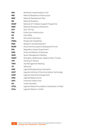 Niisp Strategic Plan for Uganda's Ministry of ICT & National Guidance FY 2025 ...