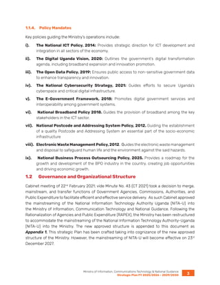Strategic Plan for Uganda's Ministry of ICT & National Guidance FY 2025 ...