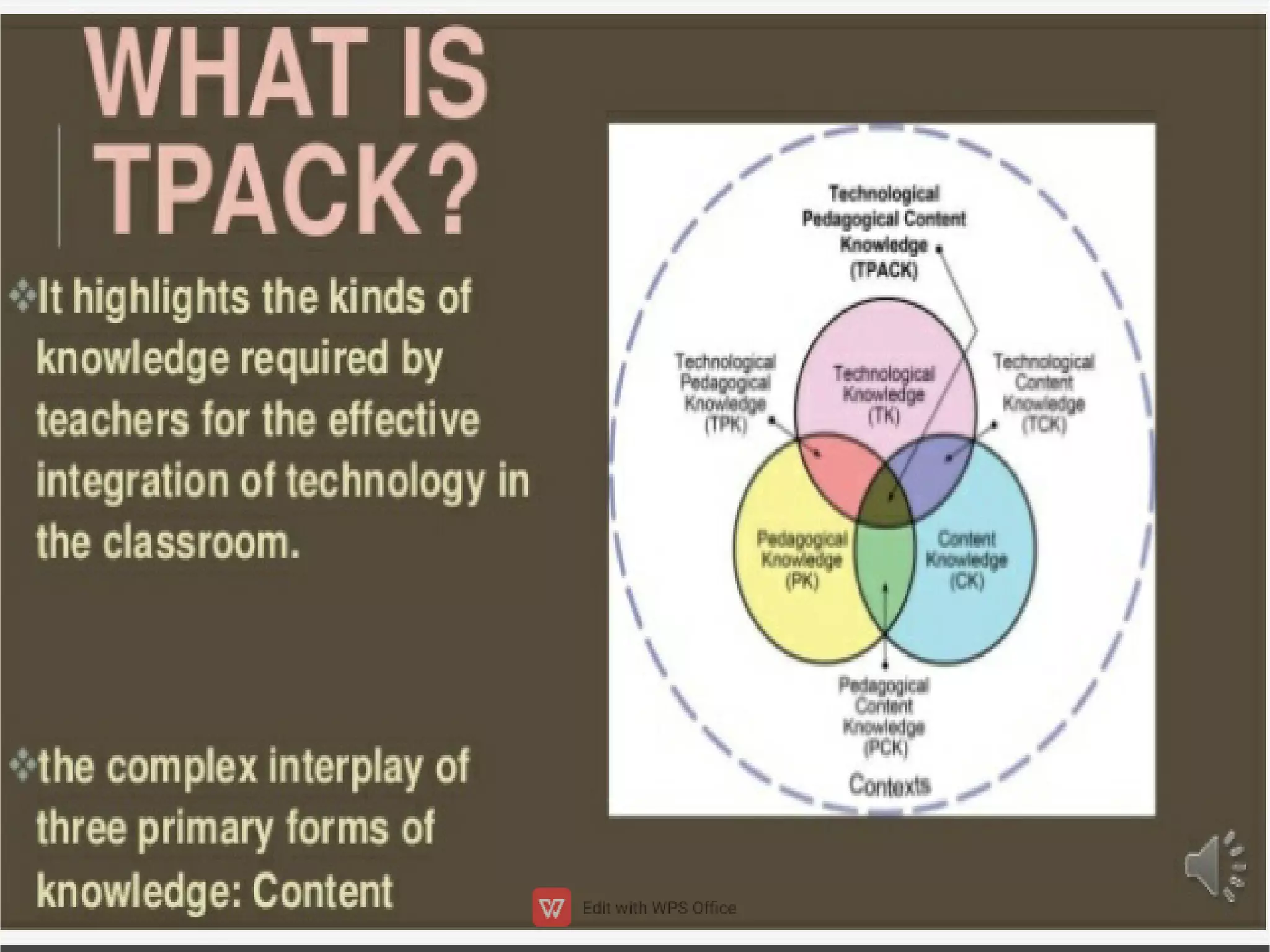 Technological Pedagogical Content Knowledge Tpack Ppt Technological Pedagogical Content Knowledge Tpack Ppt