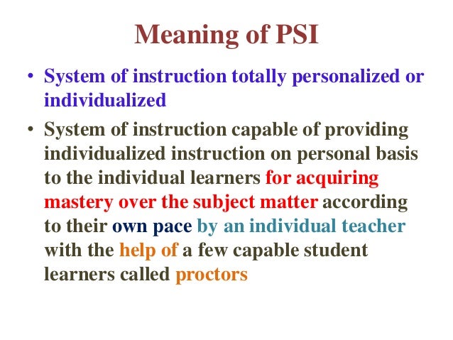 psi definition