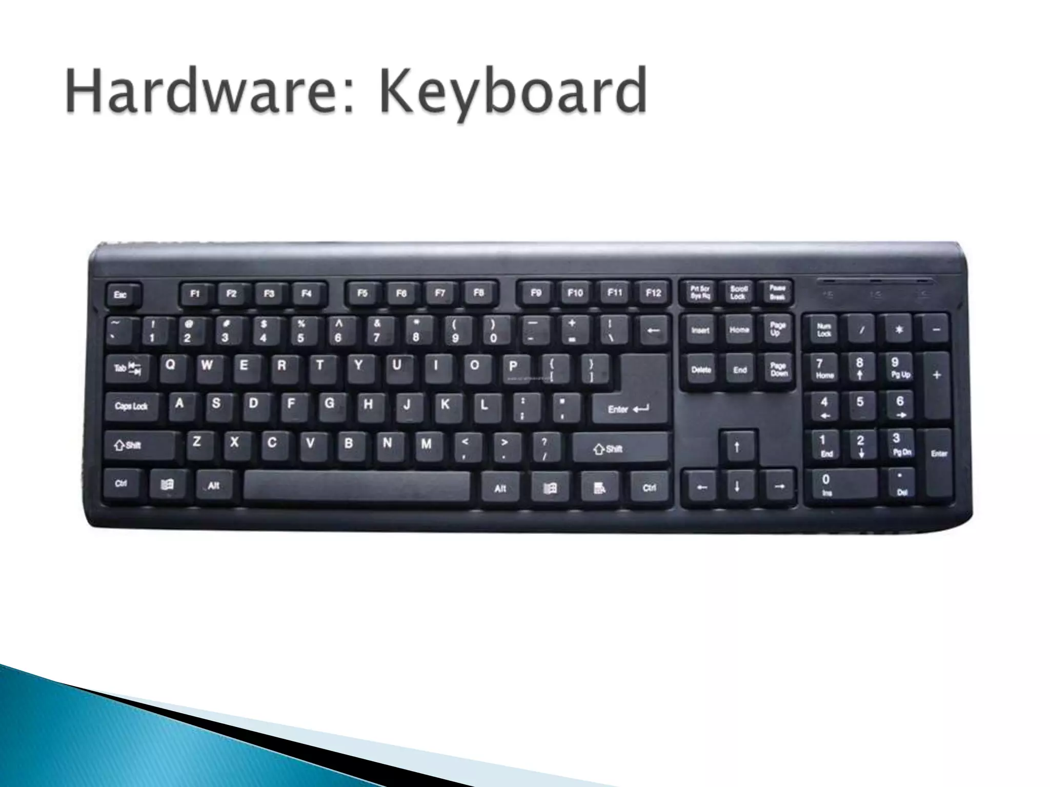  Let’s look at the keyboard…
 