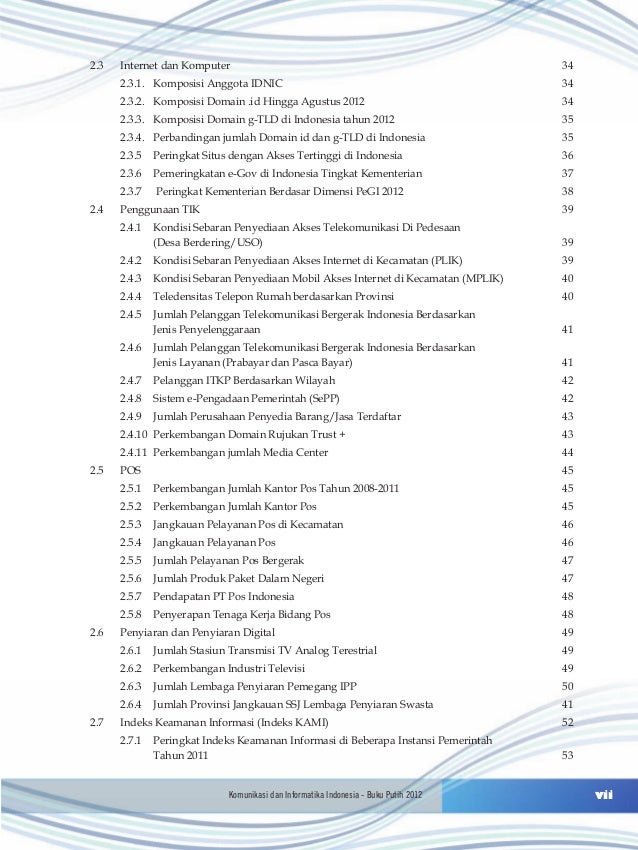 Buku Putih Komunikasi dan Informatika Indonesia 2012