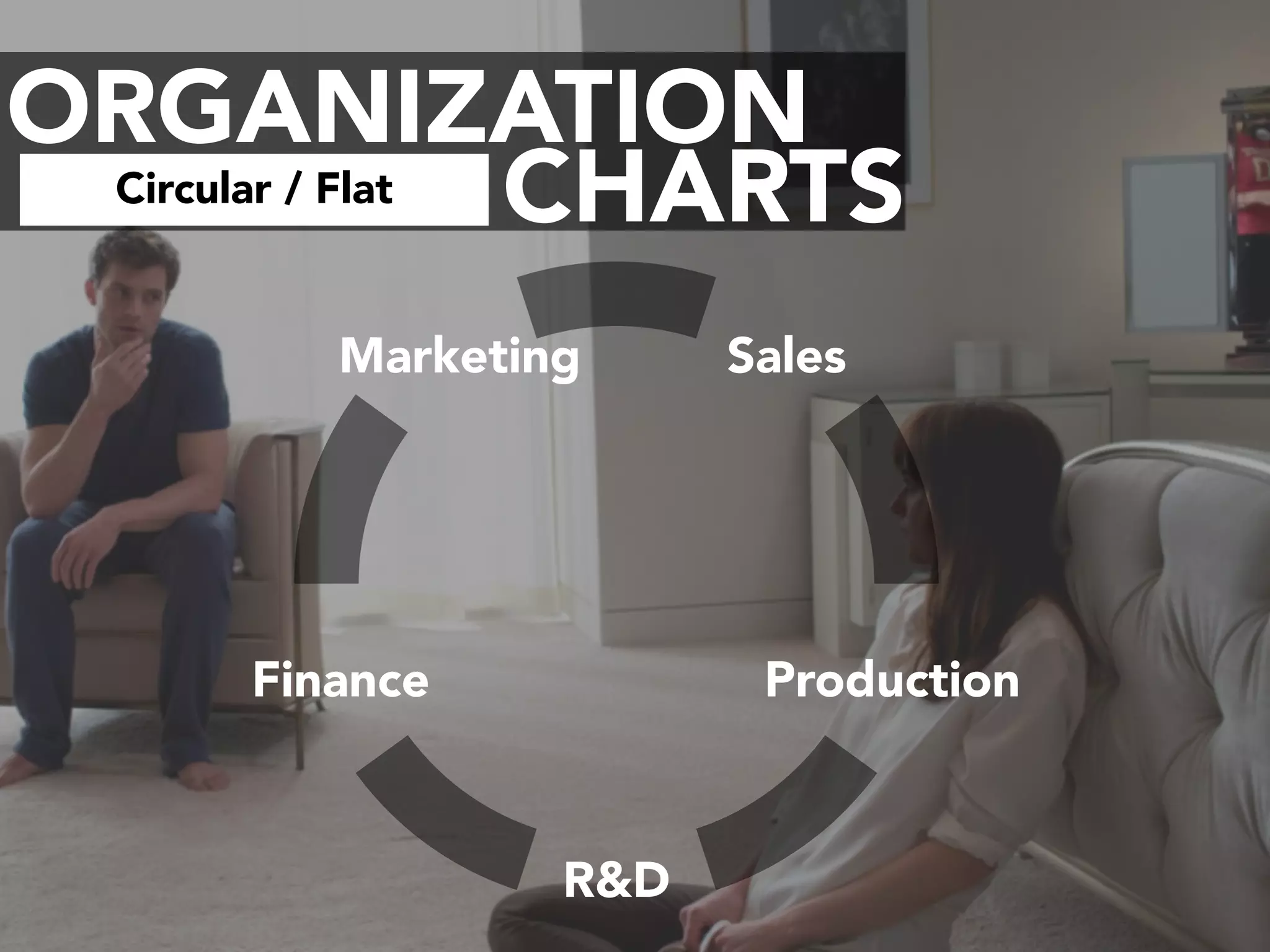 Marketing Sales
ProductionFinance
R&D
ORGANIZATION
CHARTSCircular / Flat
 