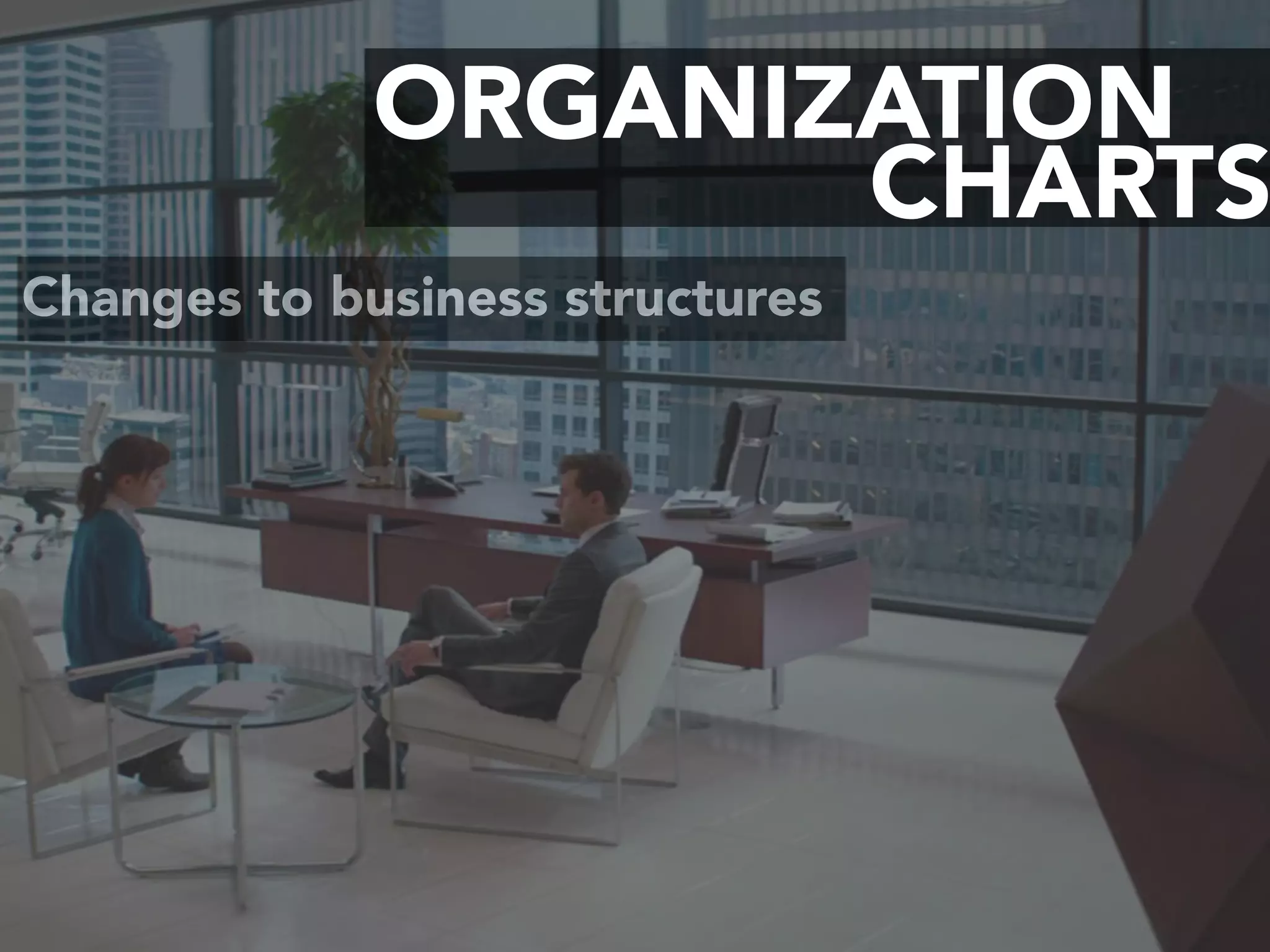 CHARTS
ORGANIZATION
Changes to business structures
 