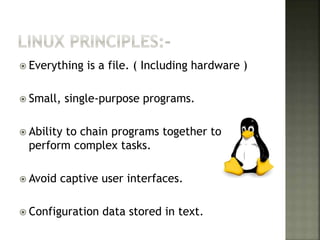 Linux principles and philosophy | PPTX