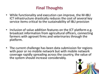 Delivering Index-Based Livestock Insurance through ICT