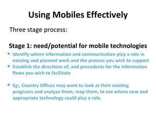 Using Mobiles Effectively ,[object Object],[object Object],[object Object],[object Object],[object Object]