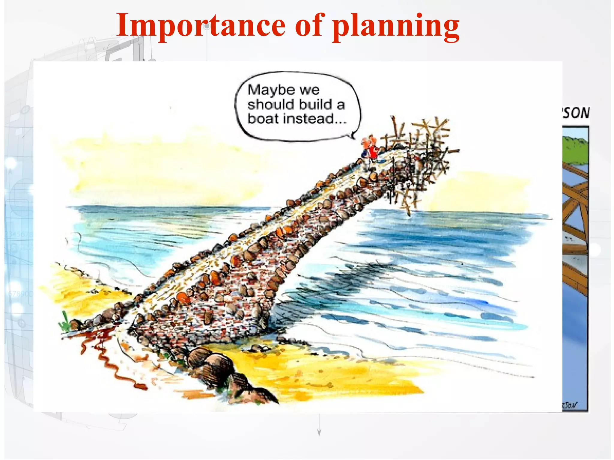 Importance of planning
 