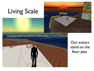 Living Scale Our avatars stand on the floor plan  