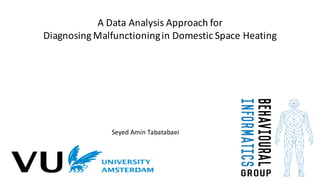A	
  Data	
  Analysis	
  Approach	
  for	
  
Diagnosing	
  Malfunctioning	
  in	
  Domestic	
  Space	
  Heating
Seyed	
  Amin	
  Tabatabaei
1
 