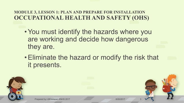 Ict 9 module 3, lesson 1.1 ohs | PPTX | First Aid | Injuries