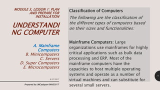 Ict 9 module 3, lesson 1.2 understanding computers | PPTX