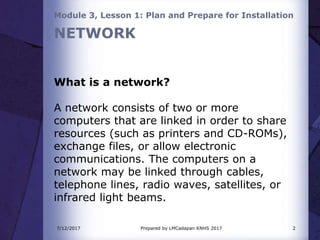 Ict 9 module 3, lesson 1.4 network | PPTX
