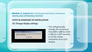 System Monitor Xp Ict 9 module 3, lesson 2.4 installing operating system (windows xp) | PPTX