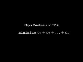 Major Weakness of CP =

 