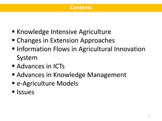 New Dimensions in ICTs and Knowledge Management for Agricultural ...