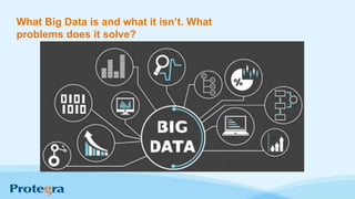 What Big Data is and what it isn’t. What
problems does it solve?
 