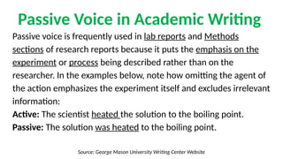 Passive Voice Lab Report Example Mastering English Tenses and Passive Voice for Academic Writing | PPTX