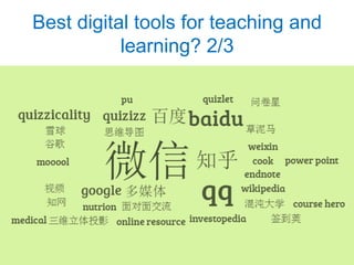 Best digital tools for teaching and
learning? 2/3
 