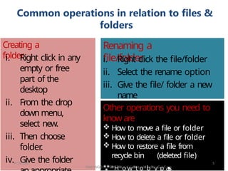 Folder Ict Computer Comprehensive Guide to ICT File and Folder Management Techniques | PPTX