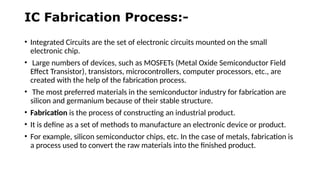 DIFFERENT TYPES OF IC TECHNOLOGY IN VERY LARGE SCALE INTEGRATION | PPTX