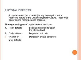 Ic technology- Crystal structure and Crystal growth | PPTX
