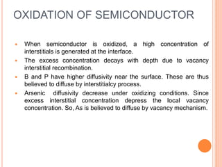 Ic Oxidation Process Ic technology- diffusion and ion implantation | PPTX