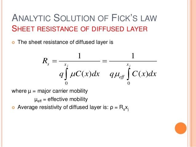 ic technology diffusion and ion implantation sheet resistivity