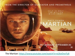 The Martian: https://www.youtube.com/watch?v=ej3ioOneTy8
 