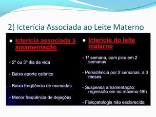 2) Icterícia Associada ao Leite Materno
 